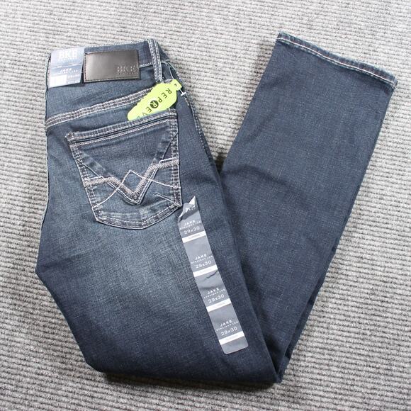 BKE Jeans Mens 29x30 Blue Jake Straight Mid Rise Stretch New With Tags NWT - Picture 1 of 10